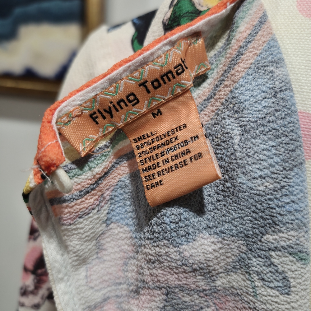 Flying Tomato Multicolor Floral Wrap Jumpsuit - Picture 9 of 9